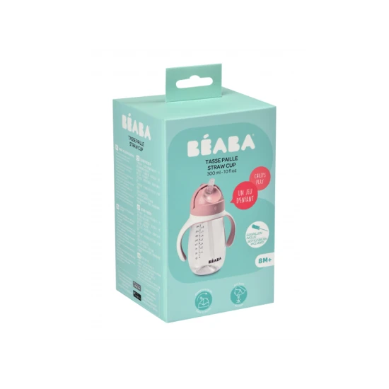 Béaba Hrnček so slamkou 300ml Old Pink
