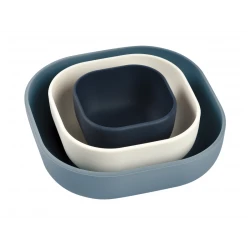 Silicone bowls 3pcs Blue Night