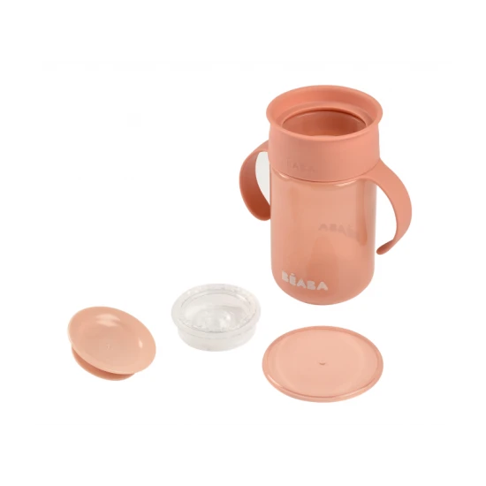 Béaba Hrnček trénovací 360° Pink 340 ml 12m+