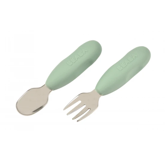 Béaba Prvý trénovací príbor 2-dielny Sage Green