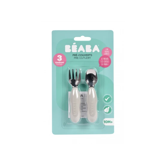 Béaba Prvý trénovací príbor 2-dielny Velvet grey