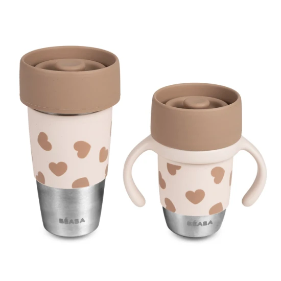Beaba Hrnčeky nerezové 2 ks Mini & Me BigLove