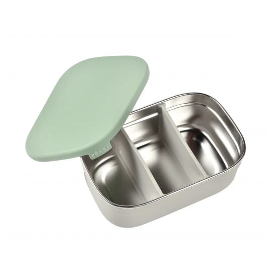 Béaba Desiatový box nerez Velvet Grey / Sage Green