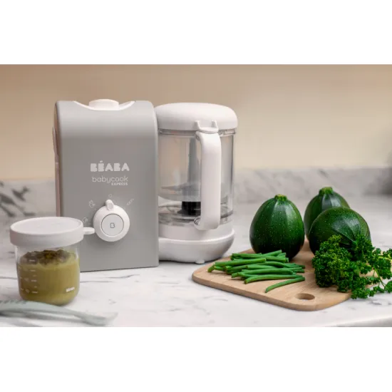 Parný varič + mixér BABYCOOK Express Velvet Grey
