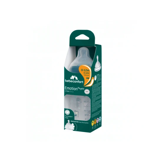 Dojčenská fľaša Emotion Physio 270ml 0-12m + Blue – BebeConfort 3102209130BC