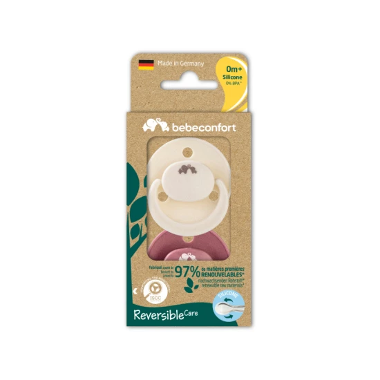 Cumlík silikónový symetrický Eco 2ks 0m+ Sand/Terra – BebeConfort 3104202270BC