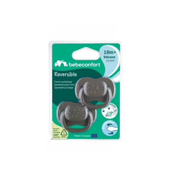 Cumlík silikónový symetrický 2ks 18m+ Green – BebeConfort 3104202410BC