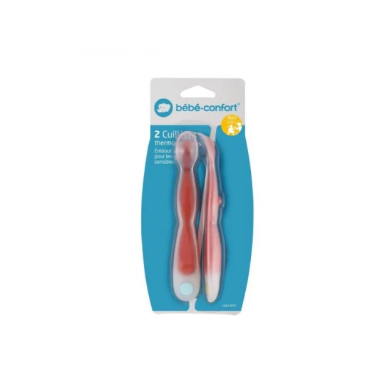 Lyžičky s tepelným senzorom 2 ks Red – BebeConfort 3105206400BC