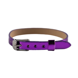 Tmavofialový náramok na prívesky METALIC