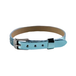 Modrý náramok na prívesky METALIC