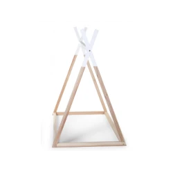 Detská posteľ Tipi – stanová konštrukcia Natural White 70×140 cm