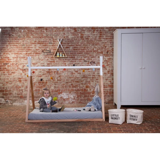Childhome Natural White 70×140 cm – detská posteľ Tipi z bukového dreva