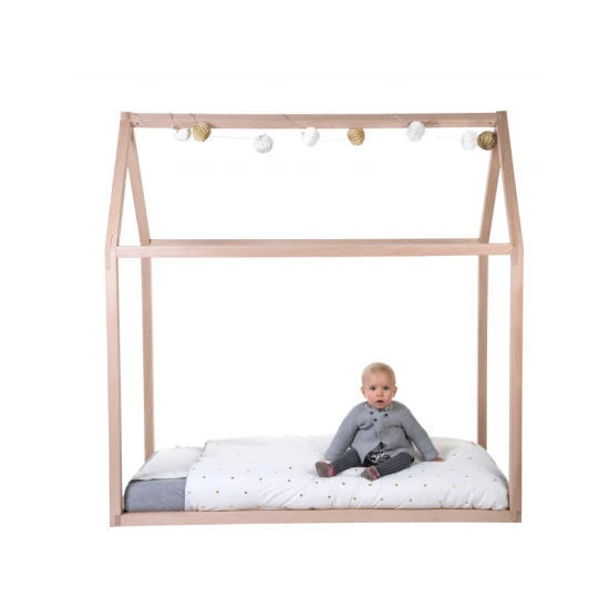 Childhome Natural 70×140 cm – rám detskej postele Domček z buku