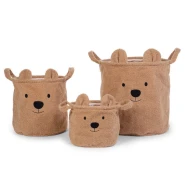 Kôše na hračky 3 ks Teddy Beige 3 ks