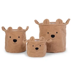 Kôše na hračky 3 ks Teddy Beige 3 ks
