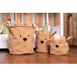 Kôše na hračky 3 ks Teddy Beige 3 ks