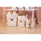 Childhome Teddy Off White 3 ks – sada 3 plyšových úložných košíkov Teddy