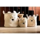 Childhome Teddy Off White 3 ks – sada 3 plyšových úložných košíkov Teddy