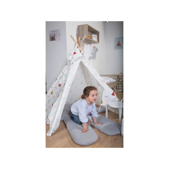 Childhome Medveď Teddy Jersey Grey 150 cm – mäkká hracia deka do detskej izby