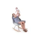Childhome White Grey – moderné hojdacie kreslo pre rodičov