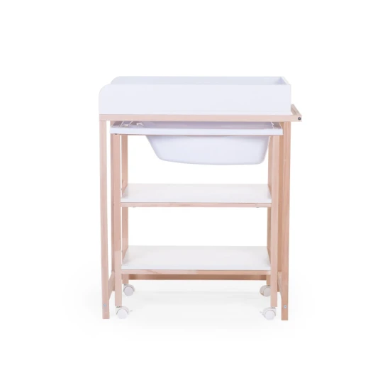 Childhome White Natural – prebaľovací pult s vaničkou na kúpanie