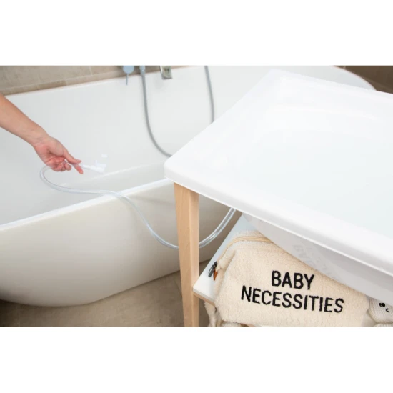 Childhome White Natural – prebaľovací pult s vaničkou na kúpanie