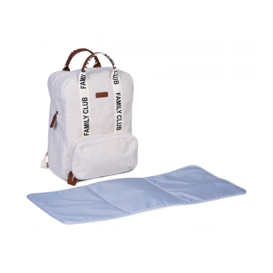 Childhome Family Club Signature Teddy Off White – prebaľovací batoh 40×30×16 cm