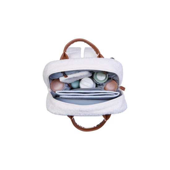 Childhome Family Club Signature Teddy Off White – prebaľovací batoh 40×30×16 cm