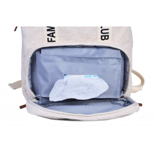 Childhome Family Club Signature Teddy Off White – prebaľovací batoh 40×30×16 cm