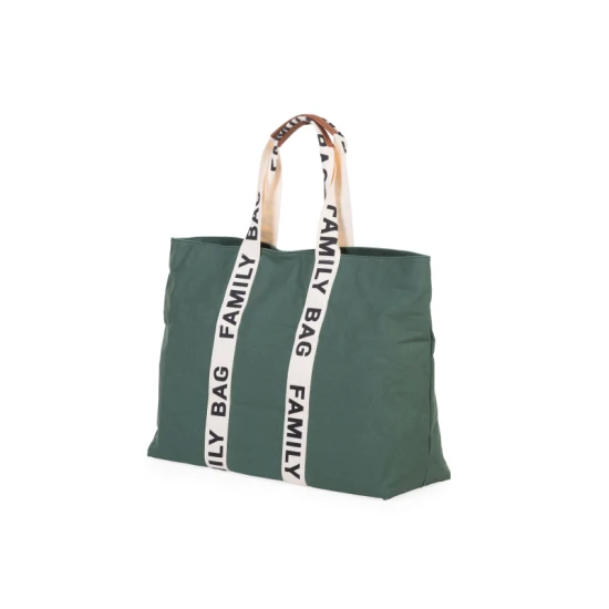 Childhome Family Bag Canvas Green – cestovná taška 55×40×18 cm