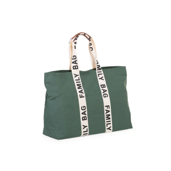 Childhome Family Bag Canvas Green – cestovná taška 55×40×18 cm