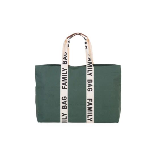 Childhome Family Bag Canvas Green – cestovná taška 55×40×18 cm