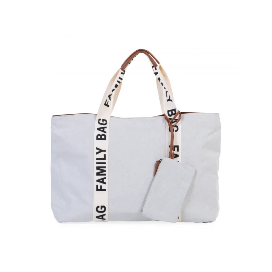 Childhome Family Bag Canvas Off White – cestovná taška 55×40×18 cm