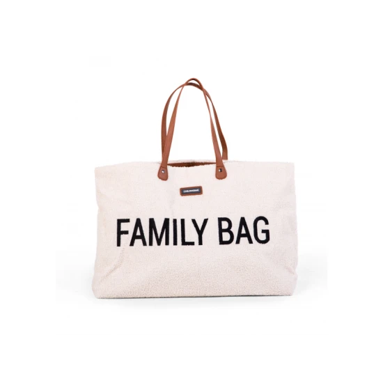 Childhome Family Bag Teddy Off White – cestovná taška 55×40×18 cm