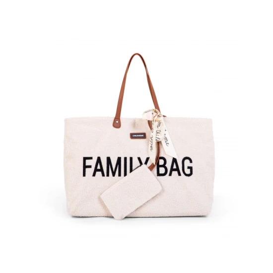 Childhome Family Bag Teddy Off White – cestovná taška 55×40×18 cm