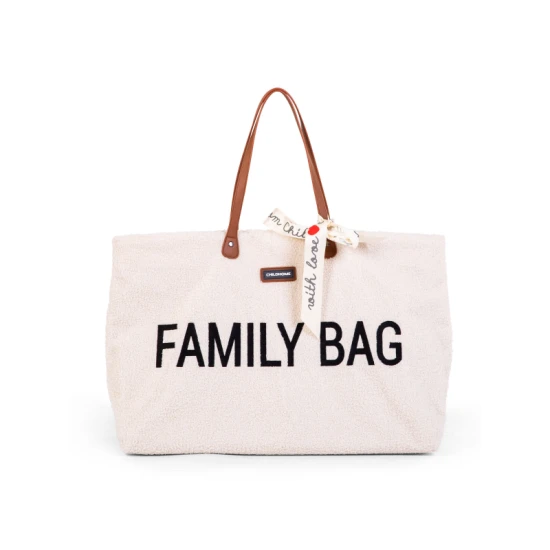 Childhome Family Bag Teddy Off White – cestovná taška 55×40×18 cm