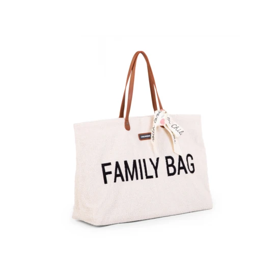 Childhome Family Bag Teddy Off White – cestovná taška 55×40×18 cm