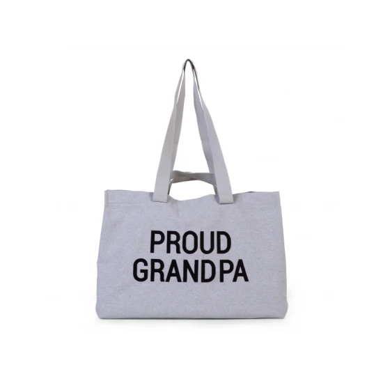 Childhome Grandpa Canvas Grey – cestovná taška pre dedka 55×34×16 cm