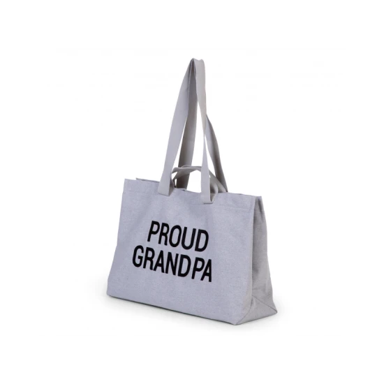Childhome Grandpa Canvas Grey – cestovná taška pre dedka 55×34×16 cm