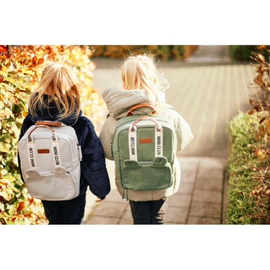 Childhome Mini Club Signature Green – detský batoh pre deti 3–5 rokov