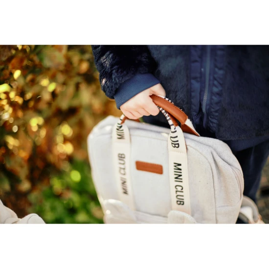 Childhome Mini Club Signature Off White – detský batoh pre deti 3–5 rokov