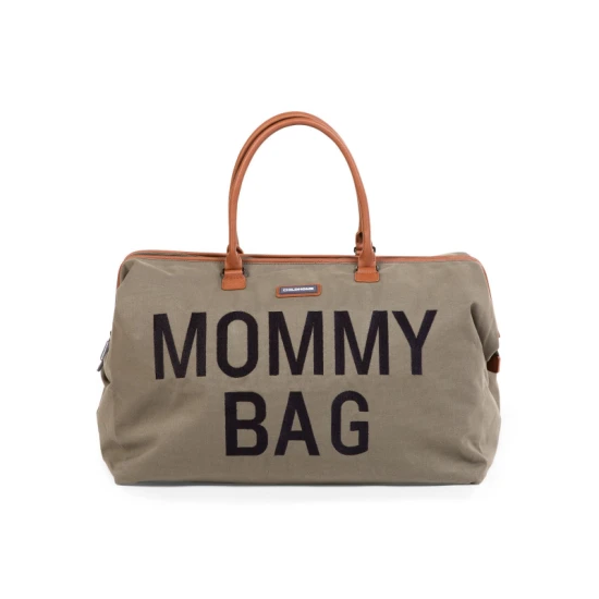 Childhome Mommy Bag Canvas Khaki – prebaľovacia taška 55×30×40 cm