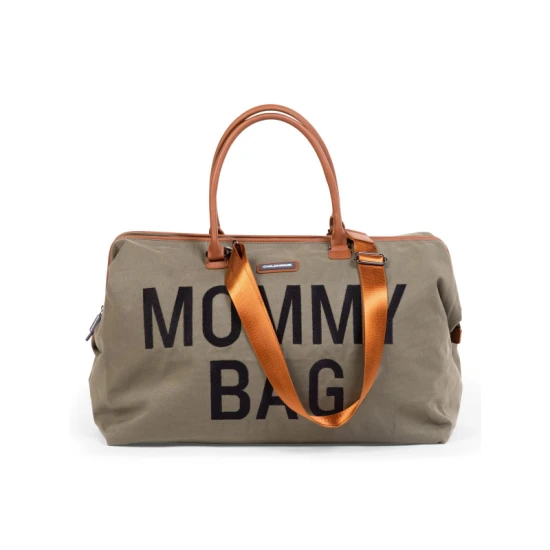 Childhome Mommy Bag Canvas Khaki – prebaľovacia taška 55×30×40 cm
