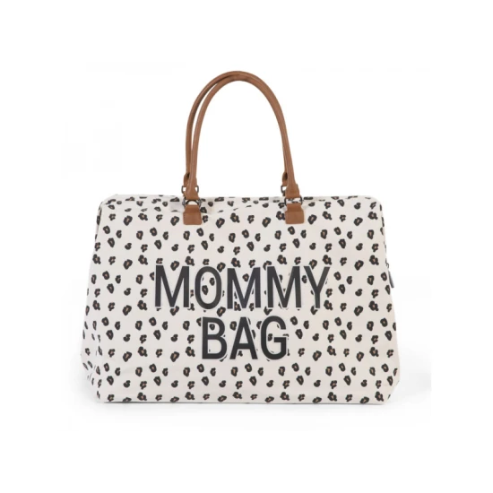 Childhome Mommy Bag Canvas Leopard – prebaľovacia taška 55×30×40 cm