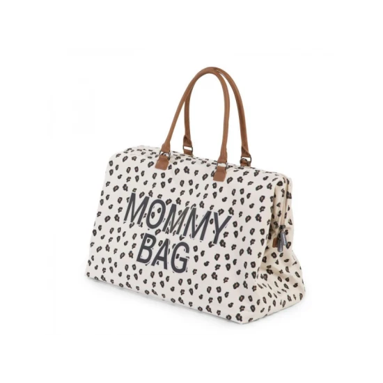 Childhome Mommy Bag Canvas Leopard – prebaľovacia taška 55×30×40 cm