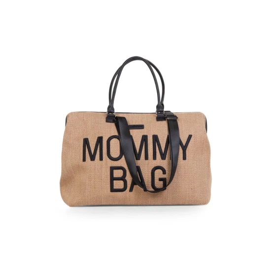 Childhome Mommy Bag Raffia Look – prebaľovacia taška 55×30×40 cm
