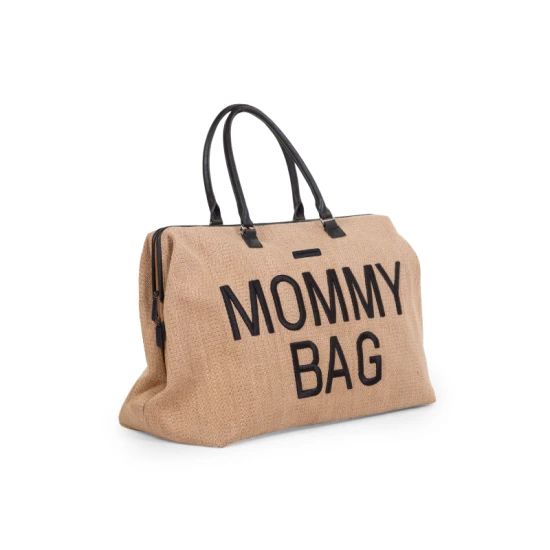 Childhome Mommy Bag Raffia Look – prebaľovacia taška 55×30×40 cm