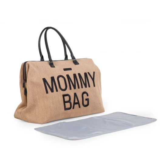 Childhome Mommy Bag Raffia Look – prebaľovacia taška 55×30×40 cm