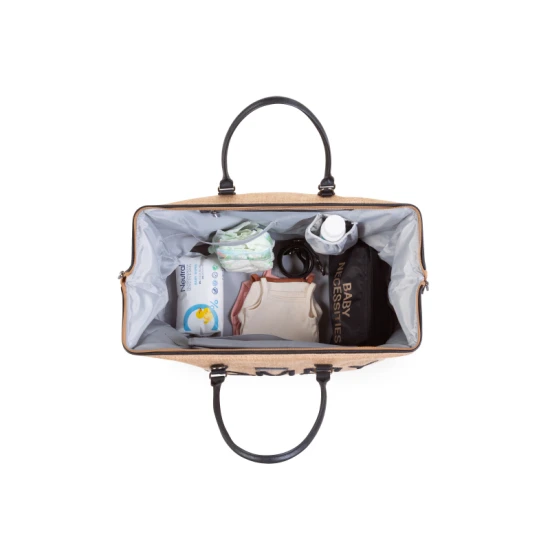 Childhome Mommy Bag Raffia Look – prebaľovacia taška 55×30×40 cm