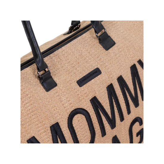Childhome Mommy Bag Raffia Look – prebaľovacia taška 55×30×40 cm